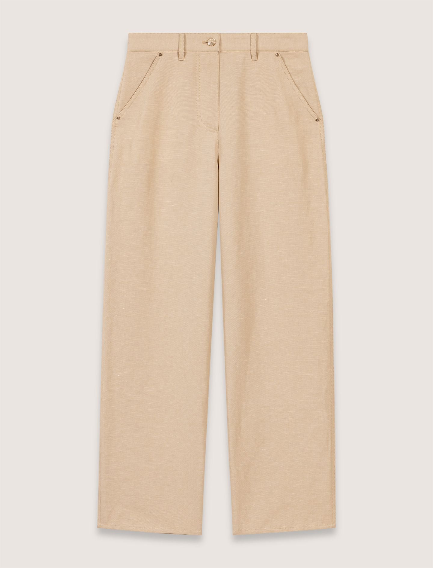 Quần âu vải linen pha cotton